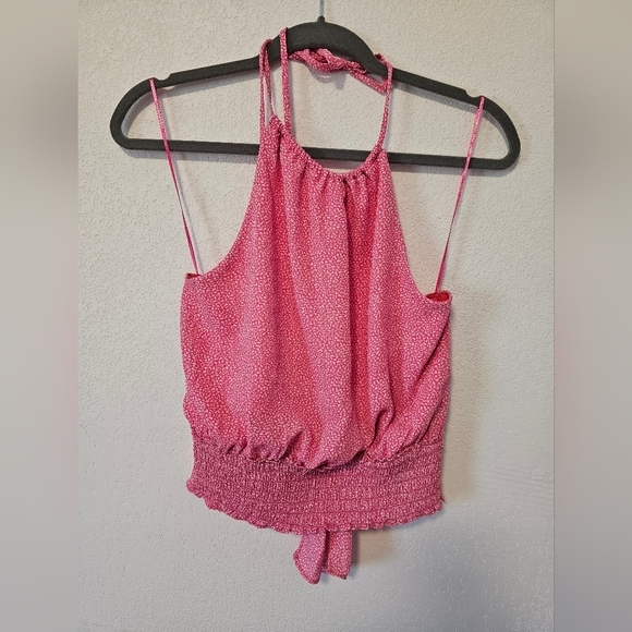 Sienna Sky Pink and White Tank Crop Top Women's Size Large NWOT - Picture 5 of 7
